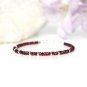 Garnet Rondelle 3mm Faceted beads adjustable stacking bracelet | STK-3112