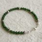 Green Jade Round 4mm Smooth beads adjustable stacking bracelet | STK-3335
