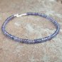 Iolite Rondelle 3mm Faceted beads adjustable stacking bracelet | STK-3695