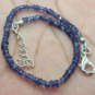 Iolite Rondelle 3mm Faceted beads adjustable stacking bracelet | STK-3714