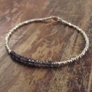 Iolite Rondelle 4mm Faceted beads adjustable stacking bracelet | STK-3729