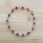 Lepidolite Round 4mm Smooth beads adjustable stacking bracelet | STK-4464