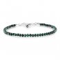 Malachite Round 3mm Faceted beads adjustable stacking bracelet | STK-4508
