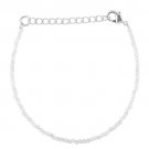 Moonstone Round 2mm Faceted beads adjustable stacking bracelet | STK-4600