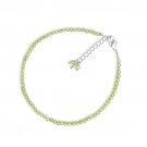 Peridot Round 2.5mm Faceted beads adjustable stacking bracelet | STK-5037