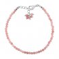 Pink Opal Round 3mm Faceted beads adjustable stacking bracelet | STK-5110