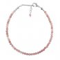Pink Opal Round 3mm Faceted beads adjustable stacking bracelet | STK-5117