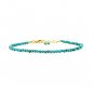 Turquoise Round 2mm Faceted beads adjustable stacking bracelet | STK-5557