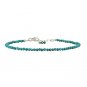 Turquoise Round 2mm Faceted beads adjustable stacking bracelet | STK-5562