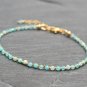 Amazonite Round 2.5mm Smooth beads adjustable stacking bracelet | STK-0063