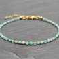 Amazonite Round 2.5mm Smooth beads adjustable stacking bracelet | STK-0063