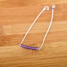 Amethyst Round 3.5mm Faceted beads adjustable stacking bracelet | STK-0219