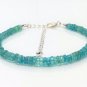 Apatite Rondelle 4mm Faceted beads adjustable stacking bracelet | STK-0600