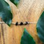 Black Onyx Fancy 2-4mm Rough beads adjustable stacking bracelet | STK-1098