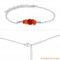 Carnelian Rough 3-4mm Smooth beads adjustable stacking bracelet | STK-1835