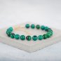Chrysocolla Round 8mm Smooth beads adjustable stacking bracelet | STK-2023