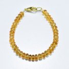 Citrine Rondelle 6mm Faceted beads adjustable stacking bracelet | STK-2118