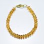 Citrine Rondelle 6mm Faceted beads adjustable stacking bracelet | STK-2118