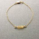 Citrine Rondelle 3mm Faceted beads adjustable stacking bracelet | STK-2120