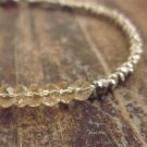 Citrine Rondelle 3mm Faceted beads adjustable stacking bracelet | STK-2125