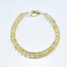 Citrine Rondelle 6mm Faceted beads adjustable stacking bracelet | STK-2149