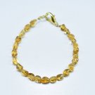 Citrine Tumble  4-7mm Smooth beads adjustable stacking bracelet | STK-2151