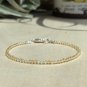 Citrine Rondelle 2mm Faceted beads adjustable stacking bracelet | STK-2169