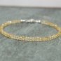 Citrine Rondelle 3mm Faceted beads adjustable stacking bracelet | STK-2173
