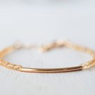 Citrine Rondelle 3mm Faceted beads adjustable stacking bracelet | STK-2194