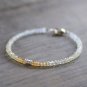 Citrine Rondelle 3mm Faceted beads adjustable stacking bracelet | STK-2203