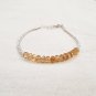 Citrine Rondelle 4mm Faceted beads adjustable stacking bracelet | STK-2208