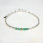 Emerald Rondelle 3mm Faceted beads adjustable stacking bracelet | STK-2418