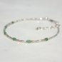 Emerald Rondelle 3mm Faceted beads adjustable stacking bracelet | STK-2419