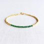 Emerald Rondelle 2mm Faceted beads adjustable stacking bracelet | STK-2455