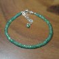 Emerald Rondelle 2mm Faceted beads adjustable stacking bracelet | STK-2503