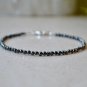Hematite Round 2.5mm Faceted beads adjustable stacking bracelet | STK-3486