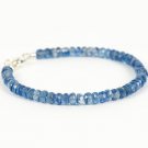 Kyanite Rondelle 4mm Faceted beads adjustable stacking bracelet | STK-3814