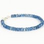 Kyanite Rondelle 4mm Faceted beads adjustable stacking bracelet | STK-3814