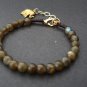Labradorite Round 8mm Smooth beads adjustable stacking bracelet | STK-3836