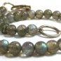 Labradorite Round 8mm Smooth beads adjustable stacking bracelet | STK-3843