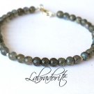 Labradorite Round 6mm Smooth beads adjustable stacking bracelet | STK-3885