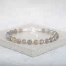 Labradorite Round 6mm Smooth beads adjustable stacking bracelet | STK-3941
