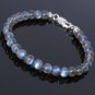 Labradorite Round 8mm Smooth beads adjustable stacking bracelet | STK-3951