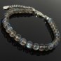 Labradorite Round 8mm Smooth beads adjustable stacking bracelet | STK-3952