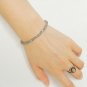 Labradorite Round 4mm Smooth beads adjustable stacking bracelet | STK-3953