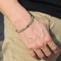 Labradorite Round 8mm Smooth beads adjustable stacking bracelet | STK-3954
