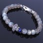 Labradorite Round 8mm Smooth beads adjustable stacking bracelet | STK-3956