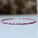 Lepidolite Round 3mm Faceted beads adjustable stacking bracelet | STK-4467