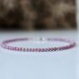 Lepidolite Round 3mm Faceted beads adjustable stacking bracelet | STK-4467