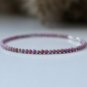 Lepidolite Round 3mm Faceted beads adjustable stacking bracelet | STK-4467